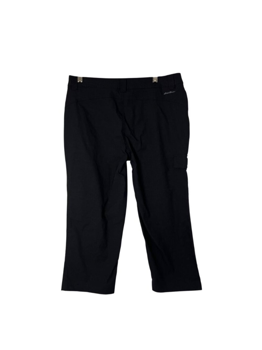 Eddie Bauer Womens 8 Black Cargo Capri Pants Outdoor Hiking Casual Stretch - Picture 14 of 15